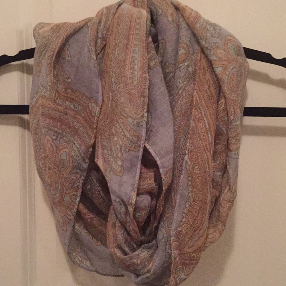 Paisley print infinity scarf